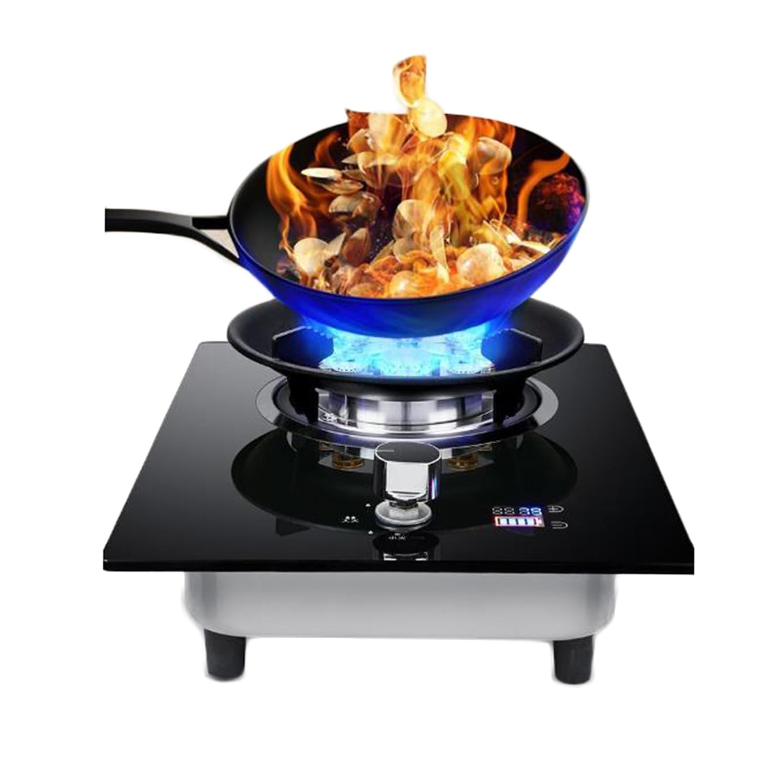 Fornello a gas da 41 cm, 5,2 kW, 1 fornello con timer e protezione anti-fiamma, per la cucina di casa