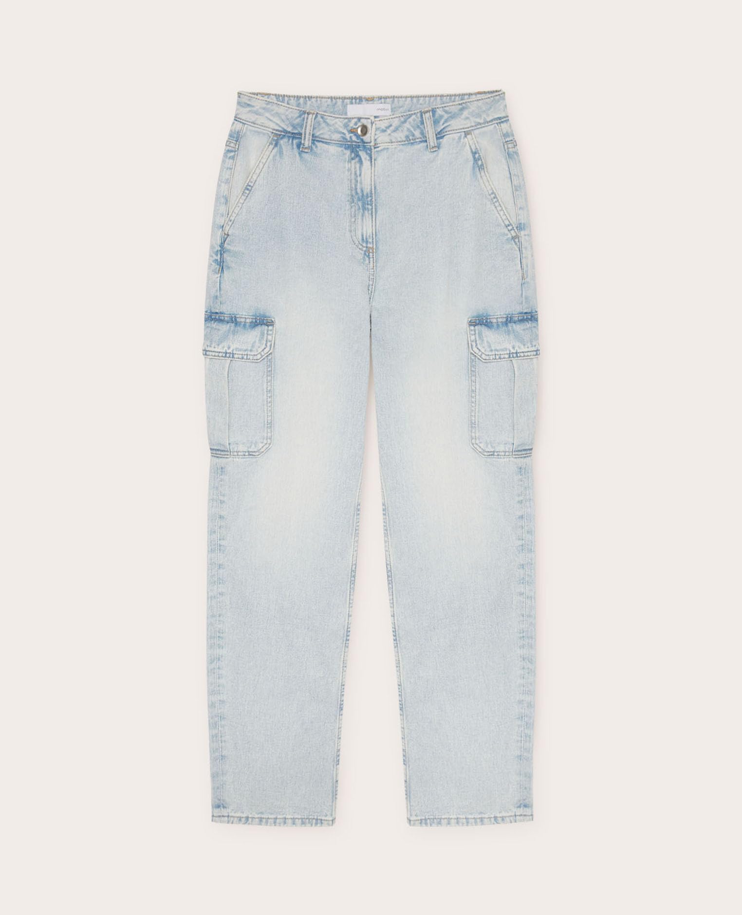 Motivi: Jeans Cargo Light Blue Stagione Primavera Estate 2024.