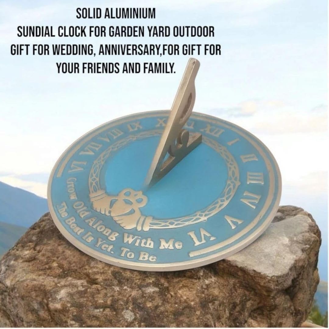 Reloj de sol náutico antiguo de 10 pulgadas, decoración atemporal de jardín al aire libre
