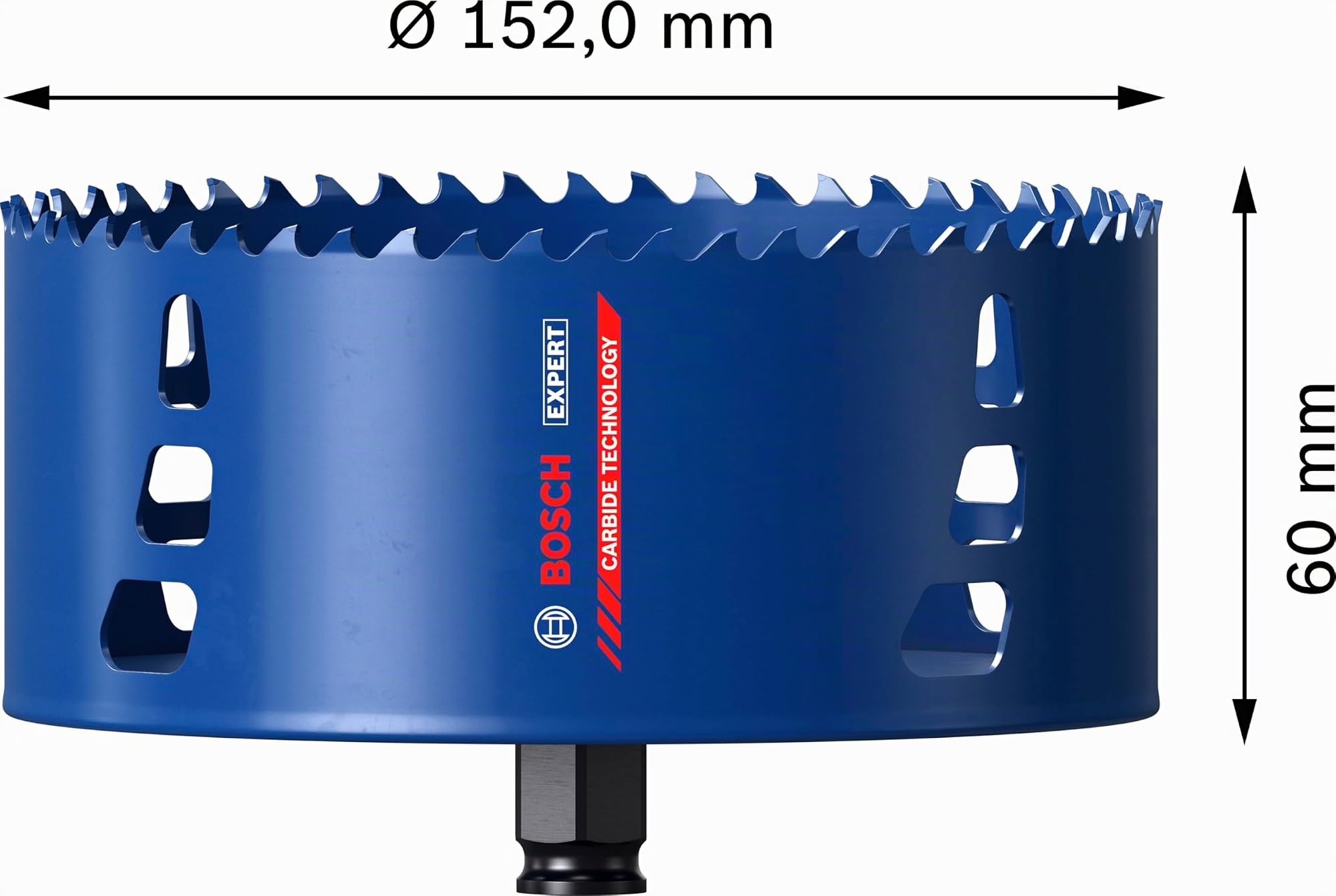 Bosch 1x EXPERT Multi Material Power Change Plus-Lochsäge (für Holz mit Metall, Ziegelstein, Ø 152 mm, Professional Zubehör Bohrmaschine)
