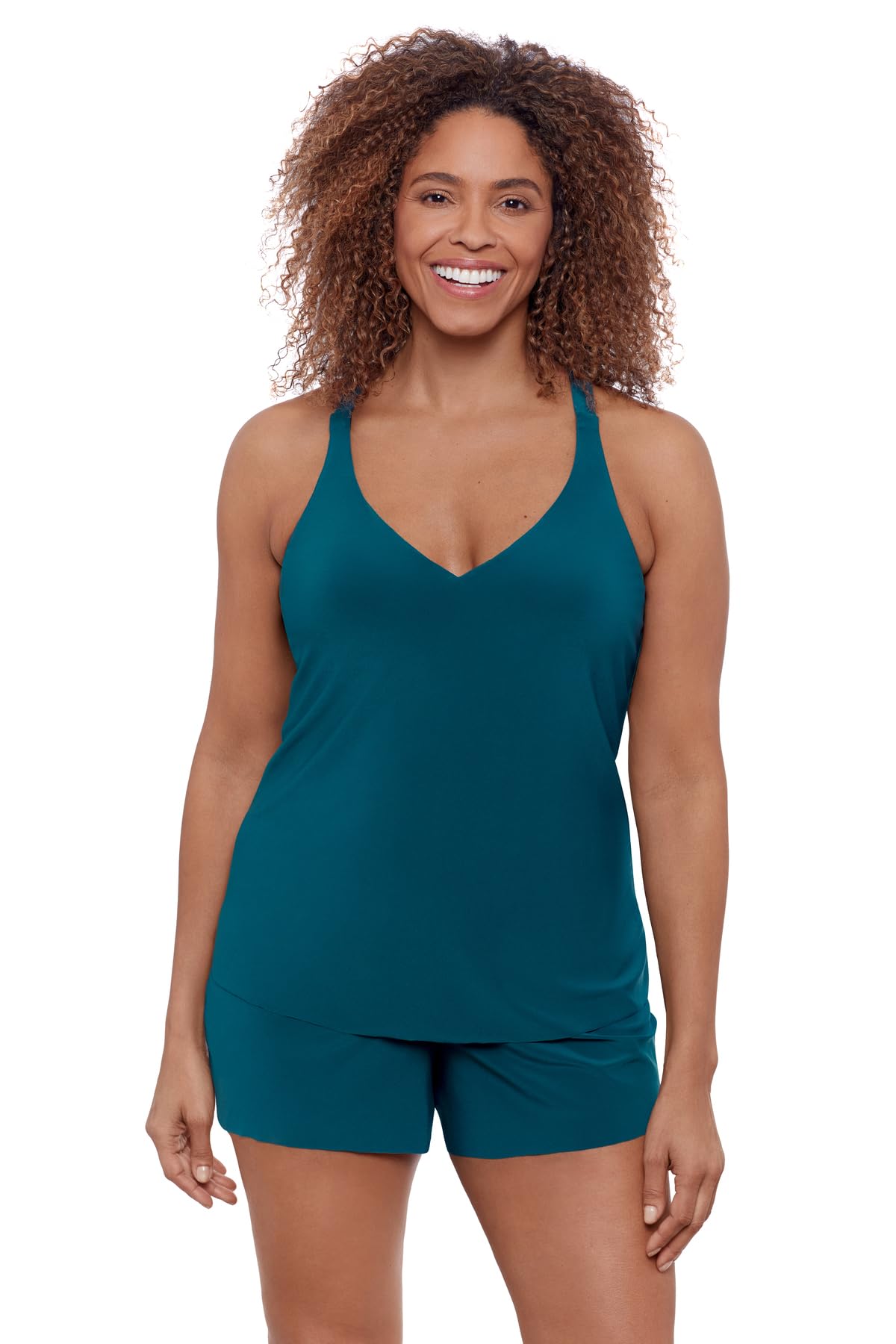Aqua GreenWomen's Standard Y-Back Tankini Top
