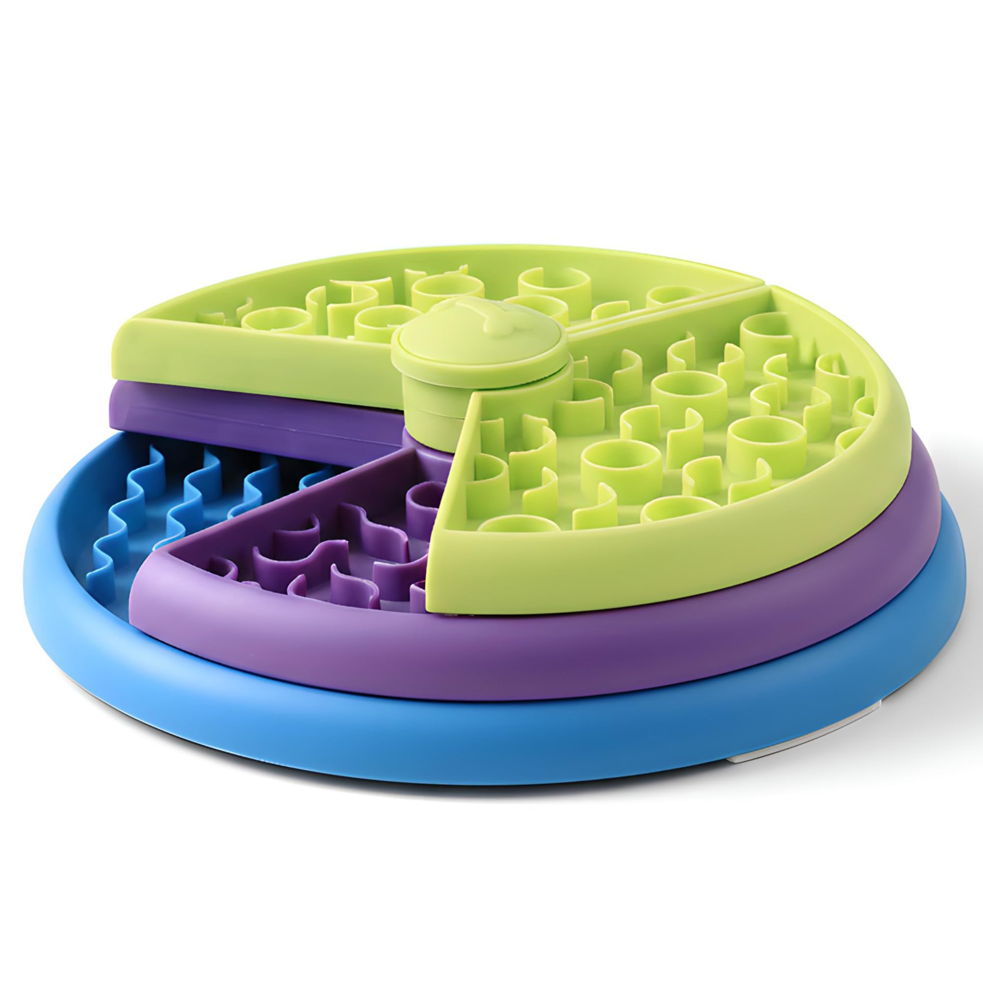 YOLLO Slow Feeder Dog Bowl 3 Levels, Interactive Puzzle Design to Reduce Boredom and Anxiety, Non Slip Dog Slow Feeder for Small Medium Large Dogs, Anti Gulp Design Promotes Healthy Eating