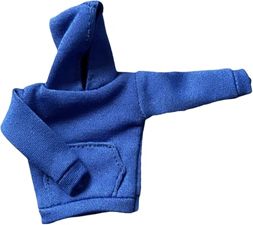 rockible Moda 112 - Sudadera con capucha en miniatura para figuras de soldados de 6 pulgadas, accesorio de vestir, azul