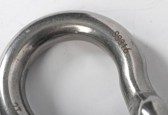 316 Stainless Steel Marine Bow Shackle ALFA Wheels D-Ring Screw Pin Heavy Duty Lifting Rigging Recovery
