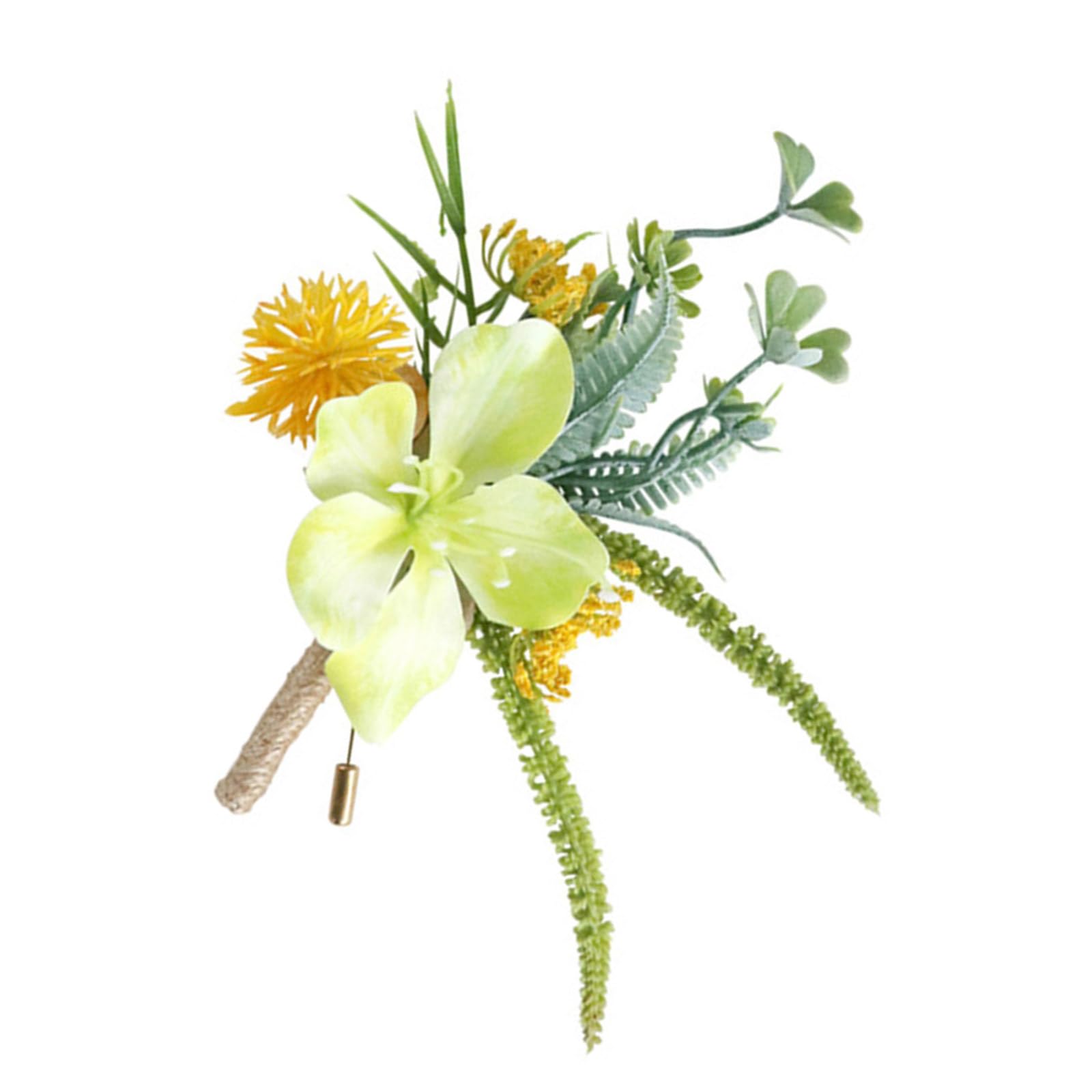 Hsioluted Flower Bridal Corsage Realistic Flower Boutonnieres for Groomsmen Bridesmaid Wedding Openings Ceremony Accessories Wedding Boutonniere