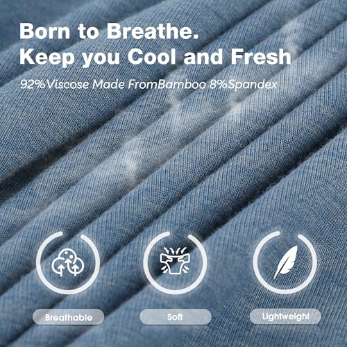 Image of BAMBOO COOL Men's Ultra Breathable Underwear,No Riding Up Boxer Briefs with ComfortFlexible Waistband,Multipack