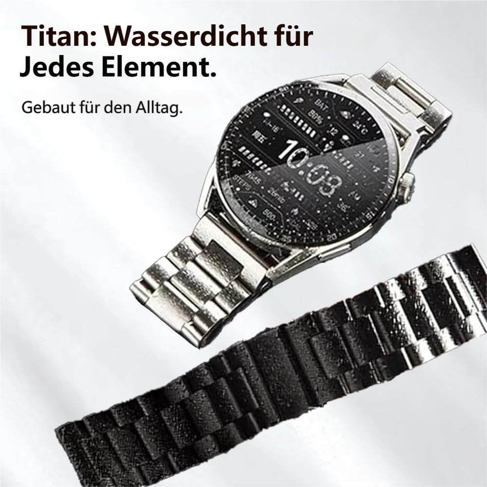 Universelle Titan-Schnellverschlussarmband für 16/18/20/22mm Uhren | Ultraleichtes,Hypoallergenes,lückenlosem,Passend für Handgelenke einem Umfang von 15,5 bis 22,6 cm,für Garmin/Galaxy/Huawei