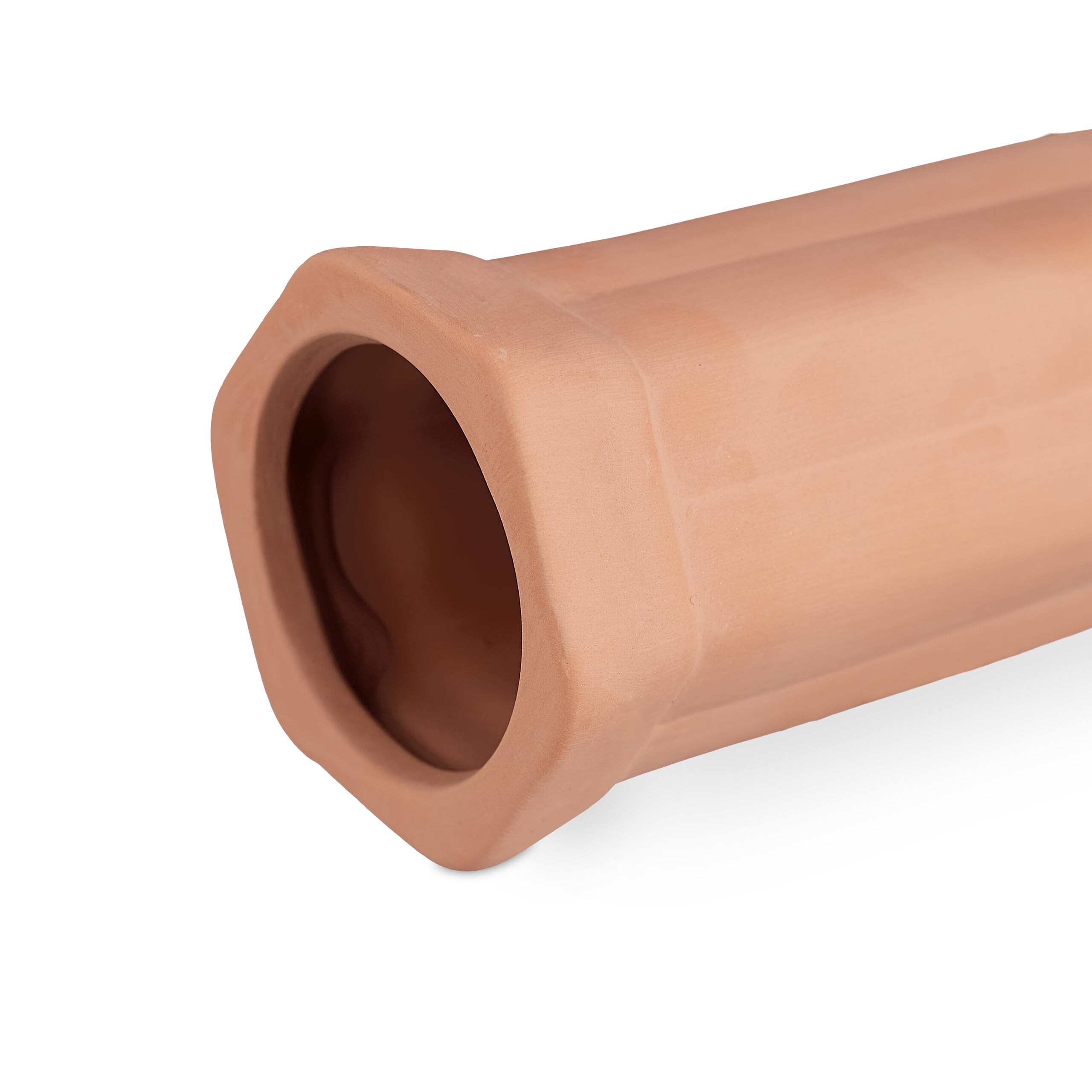 Relaxdays Zestaw 4 glinianych końcówek do podlewania butelek PET o pojemności 1,5 l, stożek do podlewania (wys. x szer. x gł.): 15 x 5,5 x 5 cm, terakota