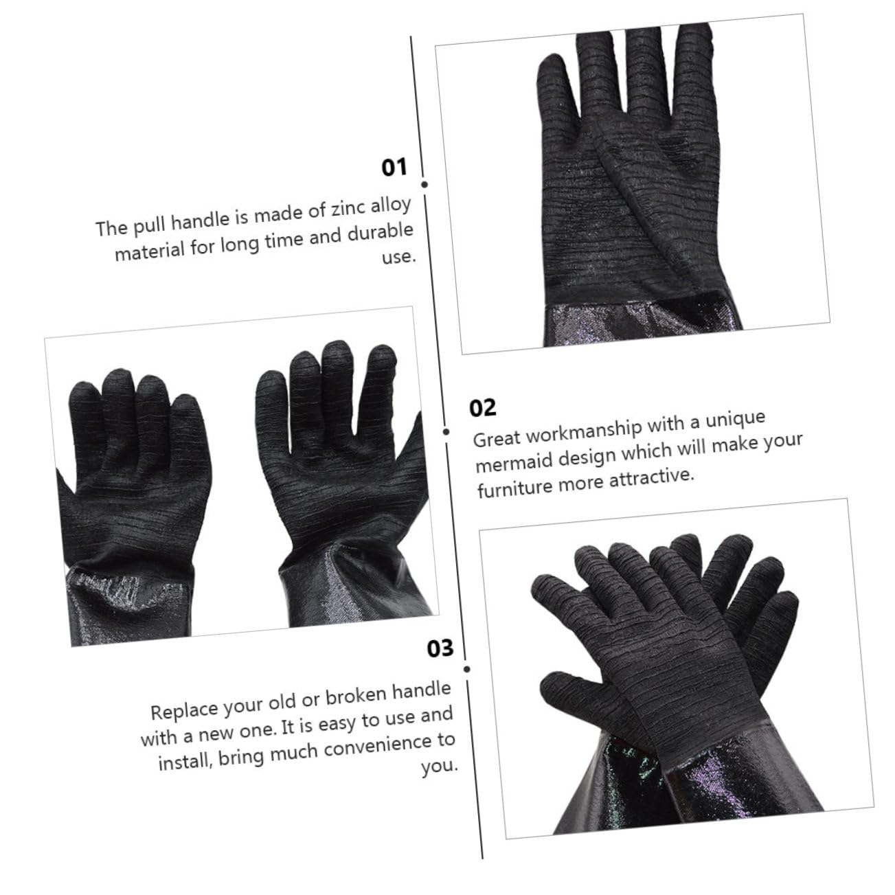 Guantes Resistentes al Calor para Barbacoa de Neopreno Impermeables y Aislantes Térmicos Ideales para Horno y Estufa, Duradero y Multipropósito