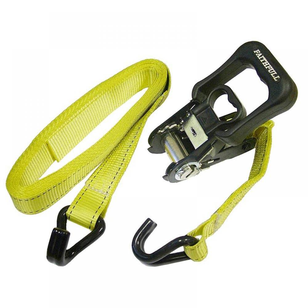 Faithfull Ratchet Tie-Downs J Hook 5M X 32Mm Breaking Strain 1320Kg/Dan 2 Piece