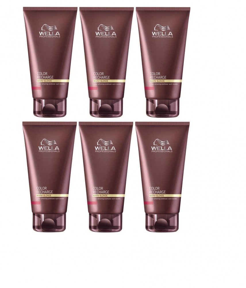Wella Color Recharge warme Blondtöne 6 x 200 ml Farbauffrischender Conditioner Professionals Care