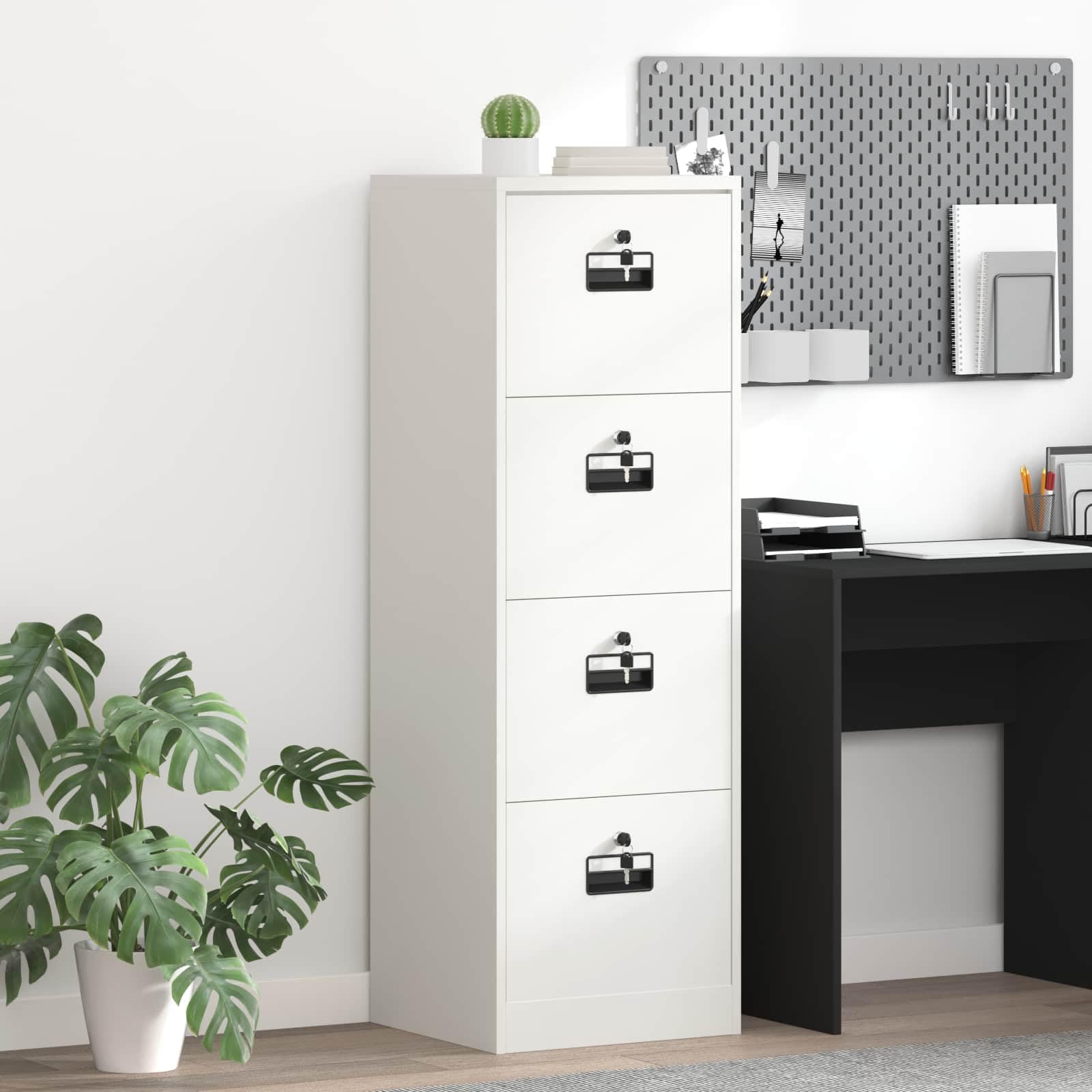 Armadietto portadocumenti bianco 45,5 x 42 x 139 cm in acciaio freddo