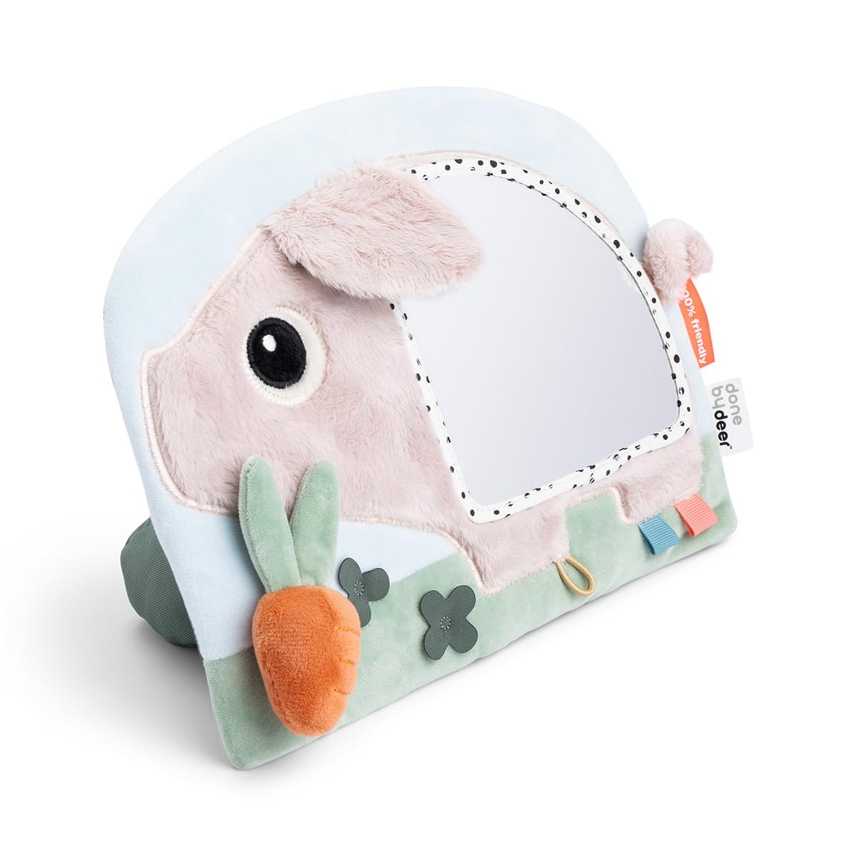 Done by Deer Specchio da gioco a terra Pigee Colour Mix – giocattolo per l'esplorazione sensoriale e la stimolazione visiva – giocattolo per bambini a partire da 0 mesi – giocattolo per attività del