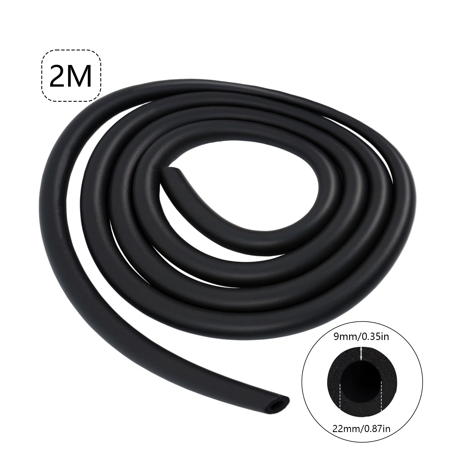 Gkhlg 1 Piece Pipe Insulation Foam Tube High-Density Insulation for Pipes Ideal for Outdoor and Indoor Use Pipe Lagging Foam Suitable for All Hairstyles 1"(25mm) ID x 6Ft - Image 2