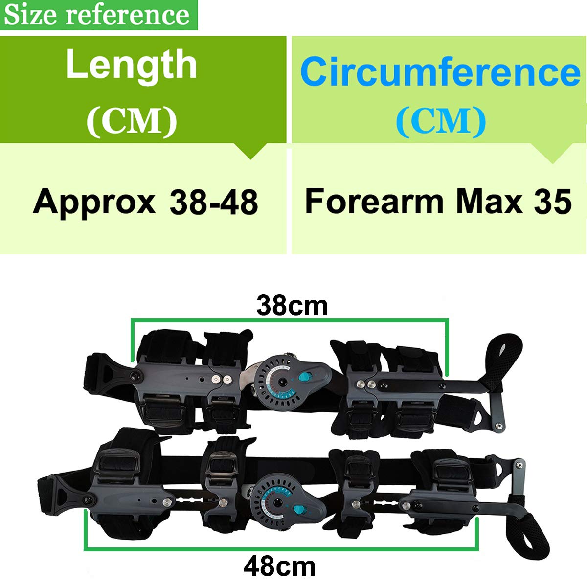 Orthomen ROM Hinged Elbow Brace with Hand Grip for Adult and Child, ROM