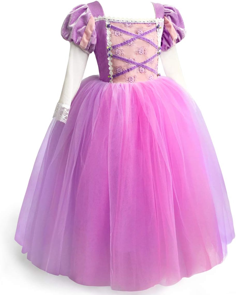 ToLaFio Princess Costume for Girls Halloween Fancy Party Dress Princess Dress Up Clothes for Little Girl