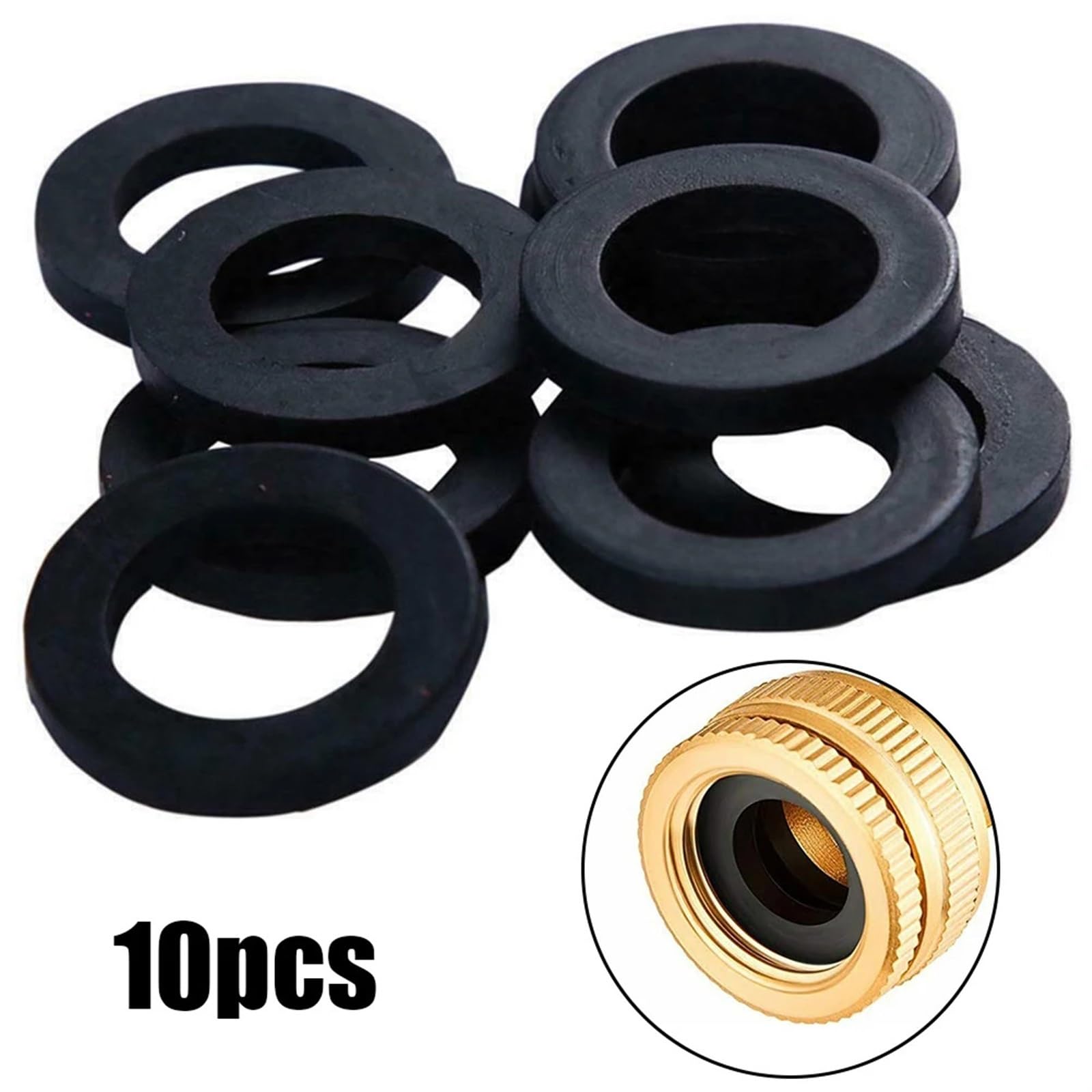 Anillo de 20 piezas, junta plana, anillo de sellado, tubo Flexible, arandelas de manguera for ducha de baño, sellos de goma for manguera de cabezal de ducha