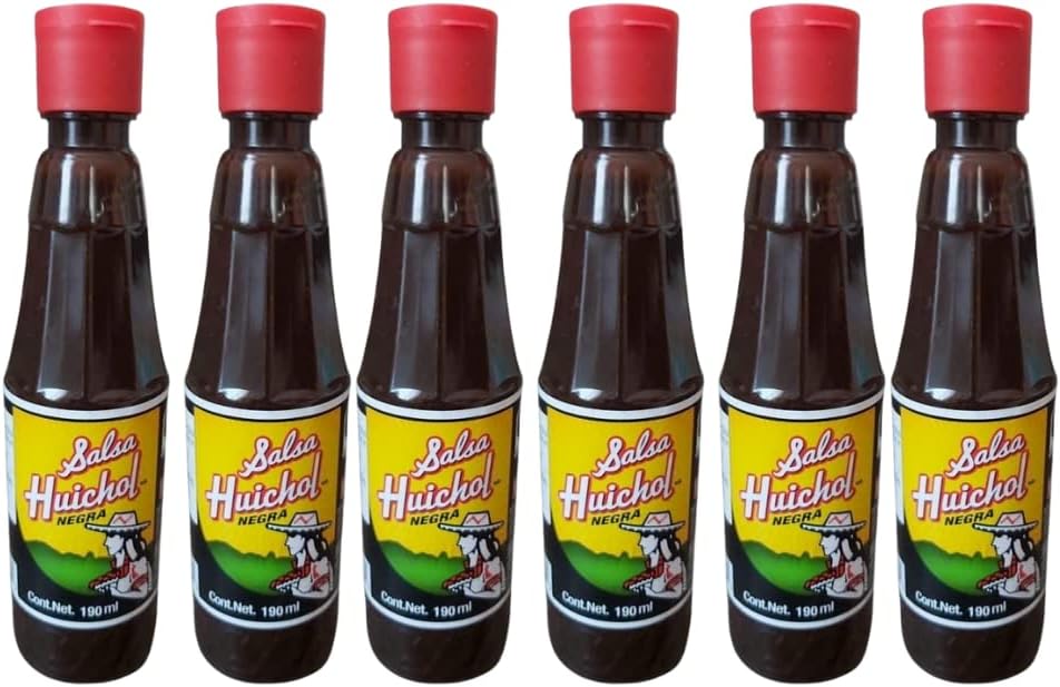 Salsa huichol negra Hot Sauce 190ml 6.5oz (Pack of 6