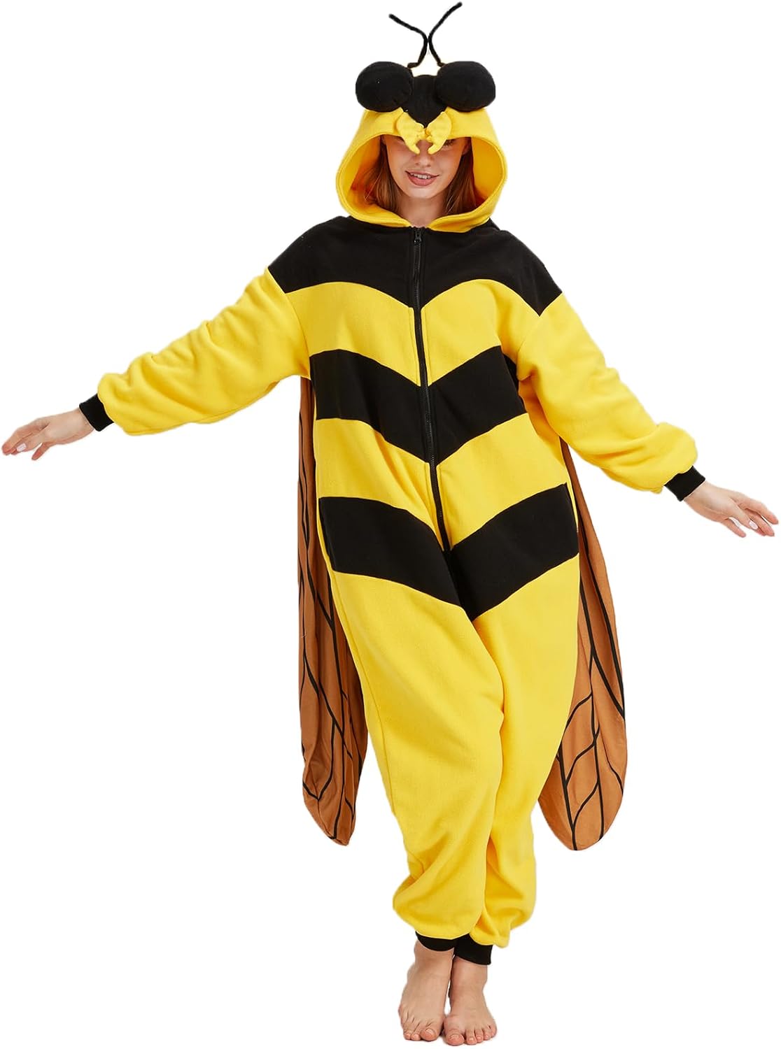 Bee Onesie Pajamas,Bee Costume Animal Costume Adult - Image 6