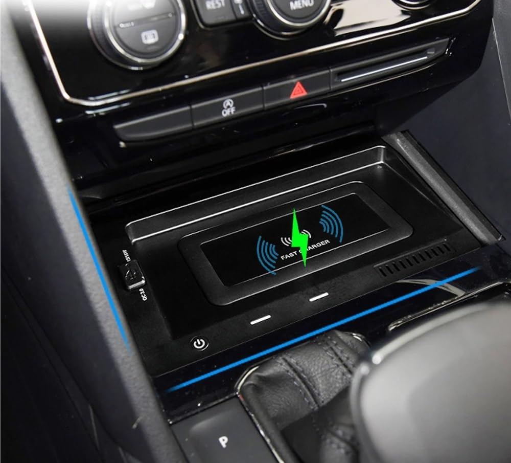 Support de chargeur sans fil for voiture 15W, compatible avec Volkswagen Teramont 2017 2018, tapis de Charge Usb, Charge rapide, accessoires d'intérieur