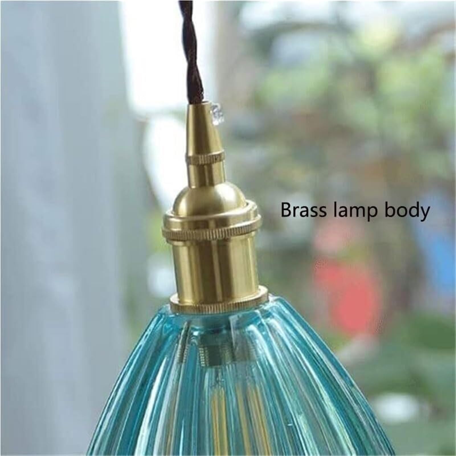 Lámpara colgante de cristal de latón japonés nórdico, iluminación colgante, accesorio de techo, acento creativo for baño, vestidor
