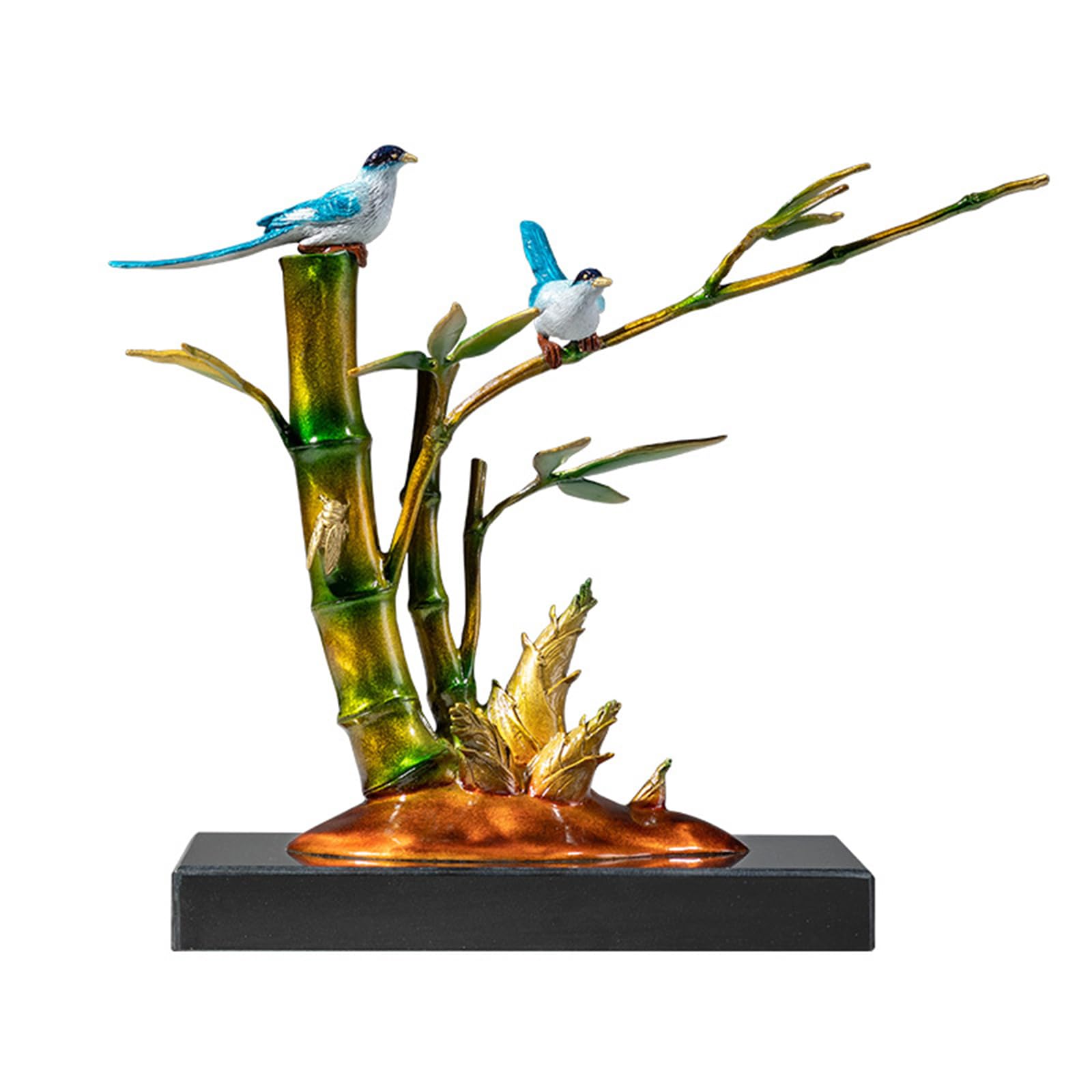 Hhhxkkuu Colorful Copper Bamboo Sculpture Brass Decor for Office