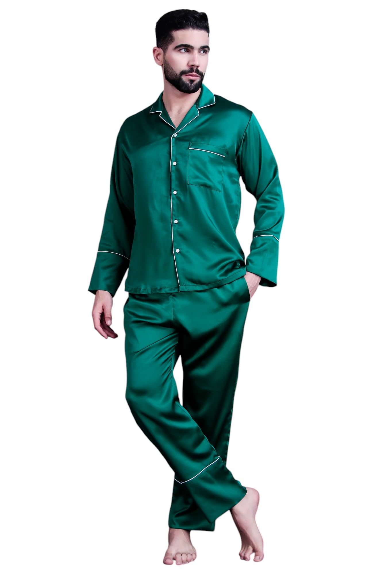 Luxury Nightsuit for Gentlemen | Size XS to 3XL | Premium Nighsuit | Luxury Co Ord Set | Pjyama Set | Travel Outfit-image-18