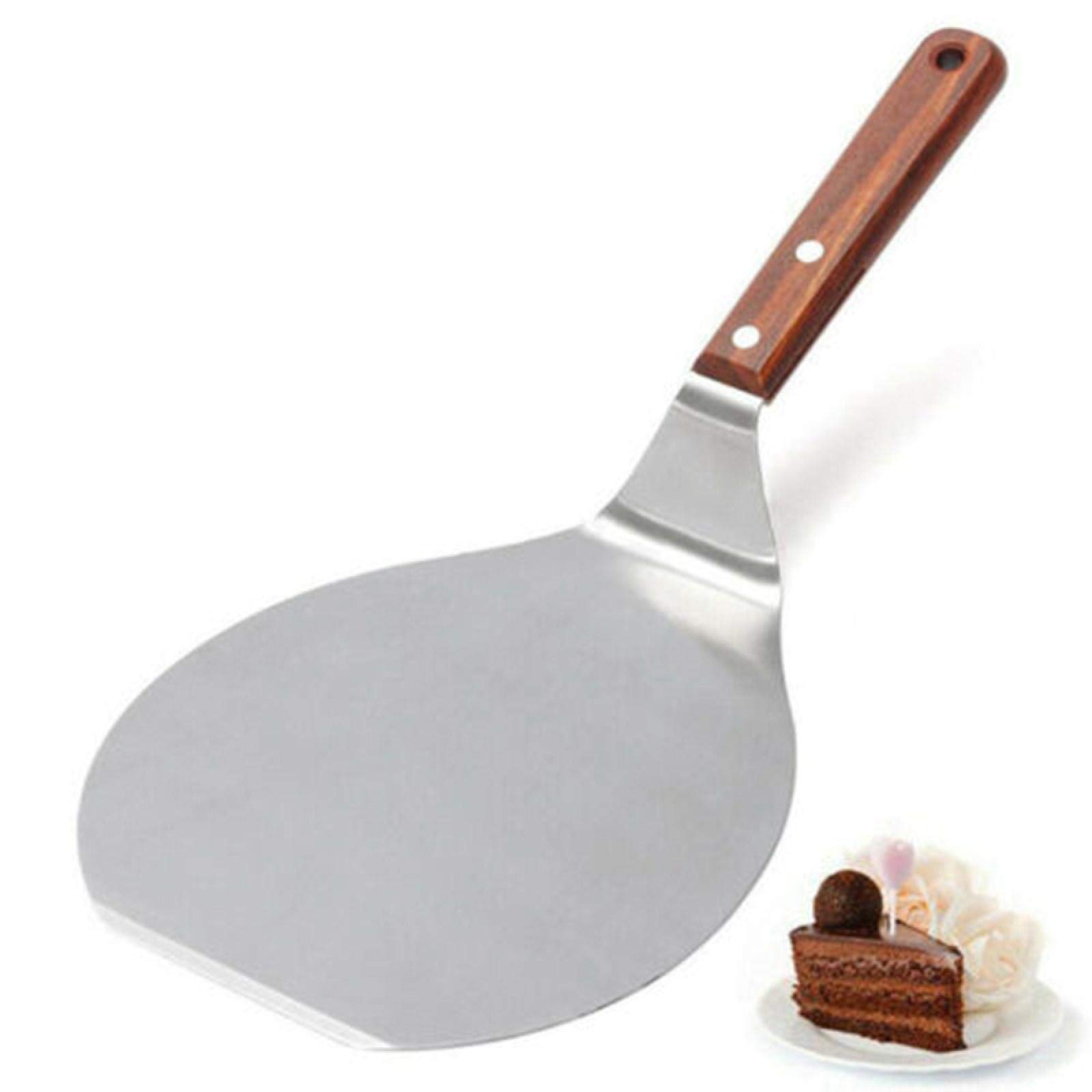 Pala para Pizza de Acero Inoxidable, espátula para Pizza, Pala para Tartas, Herramienta para Hornear panqueques para la Cocina del hogar