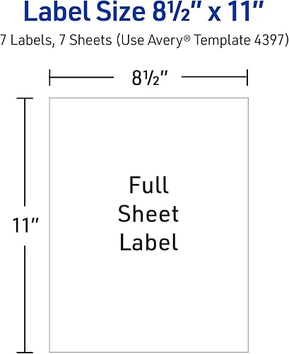 Miniatura 8 de Avery 4397 - hojas de papel satinado claro con calcomanía para proyectos 8-1211pulgadas 7 hojas
