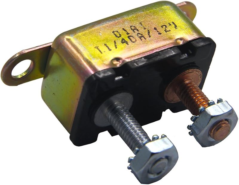 Disjuntor automotivo 12 V 40 A ZOOKOTO com reset automático e terminal de parafuso – 1 unidade