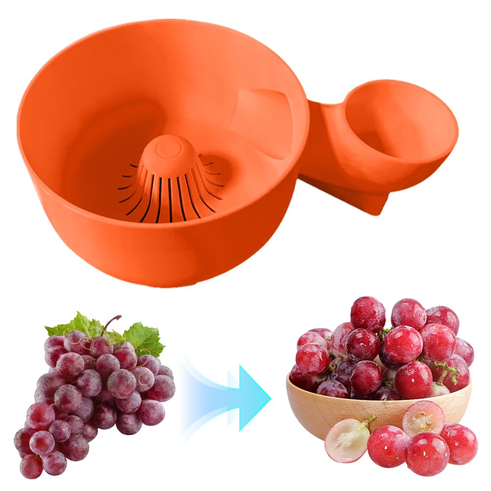 Tazón portátil de frutas de lavado canasta automática de vegetales y lavadora de frutas (naranja S)