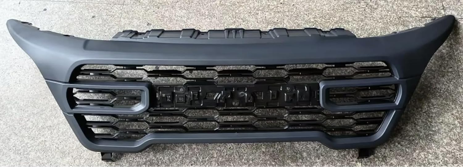 Bewild Front Bumper Upper Grille + Outer Frame Fit For 2023-2025 RAM Promaster 1500 2500 3500 Front Radiator Mesh Grille With Shell Outer Frame Surround Assembly Replacement (Dark Grey)