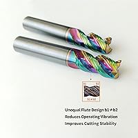 Vista 3 de Tools DLC Series Carburo Square End Mill, Diamond Like Coating, Molino de extremo para aluminio, cobre, aleaciones de magnesio, aluminio de alto