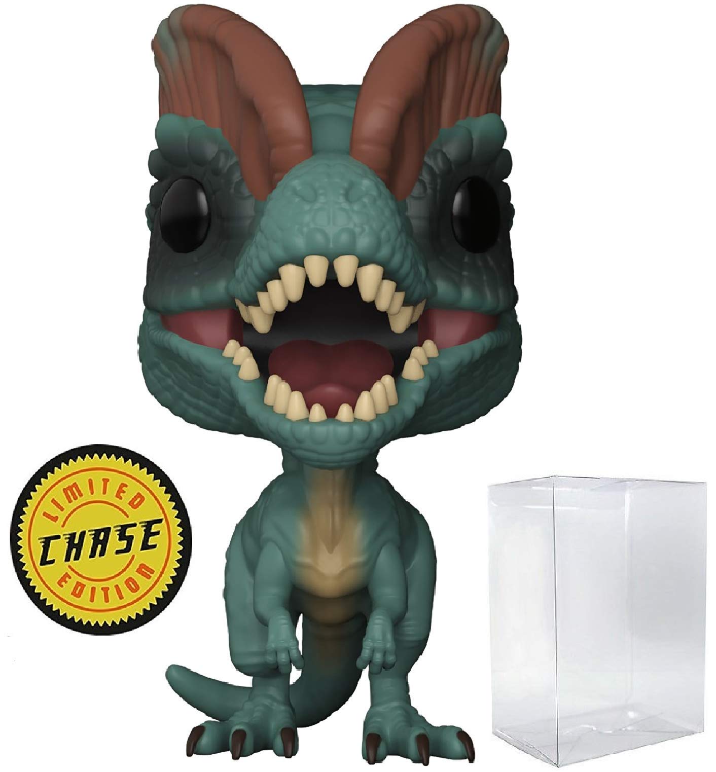 Jurassic Park - Dilophosaurus [Frill Closed] Limited Edition Chase Funko Pop! Vinyl Figure (Bundled with Compatible Pop Box Protector Case)