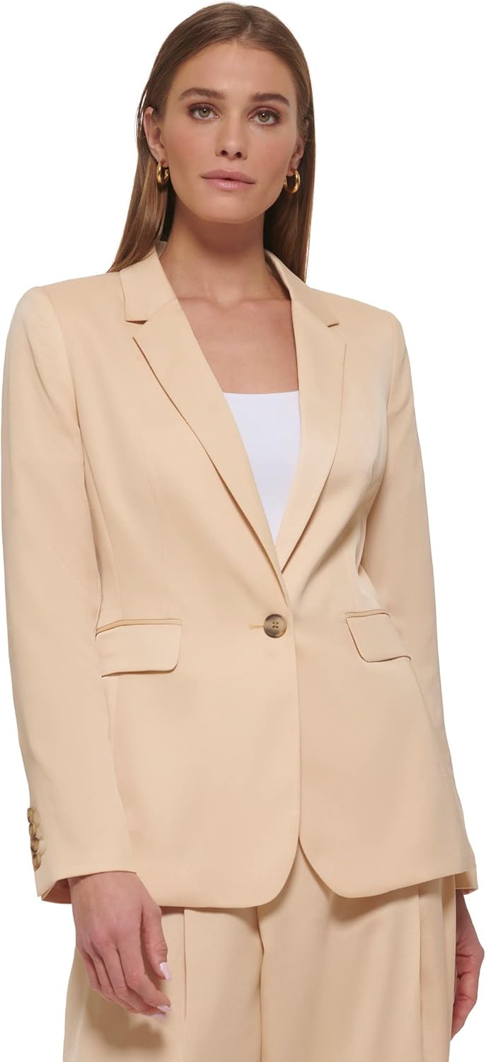 dkny one button blazer
