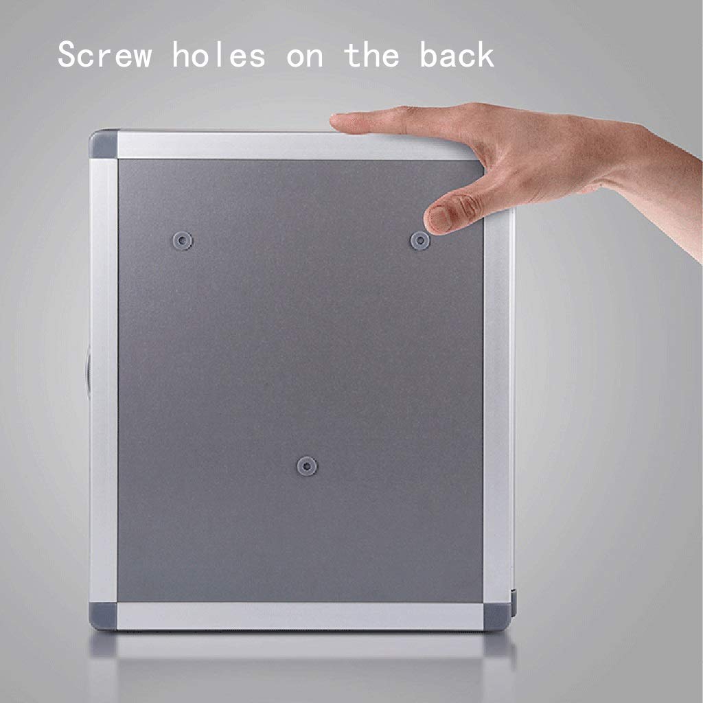 Solidna szafka na klucze, montowana na ścianie, 120 kluczy, z zamkiem na hasło, pudełko do przechowywania kluczy ze stopu aluminium, do organizacji biura (srebrna, 210 x 55 x 230 mm)
