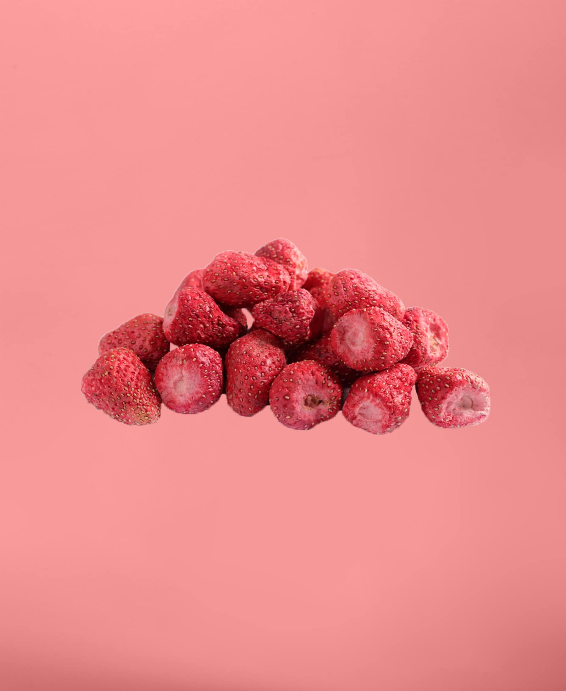 Dry-Fruit - Erdbeeren gefriergetrocknet 1 KG | Jumbo | ohne Zusätze, ohne Farbstoffe - naturbelassen | gefriergetrocknete Früchte | ideal als gesunder Snack, im Smoothie oder Müsli