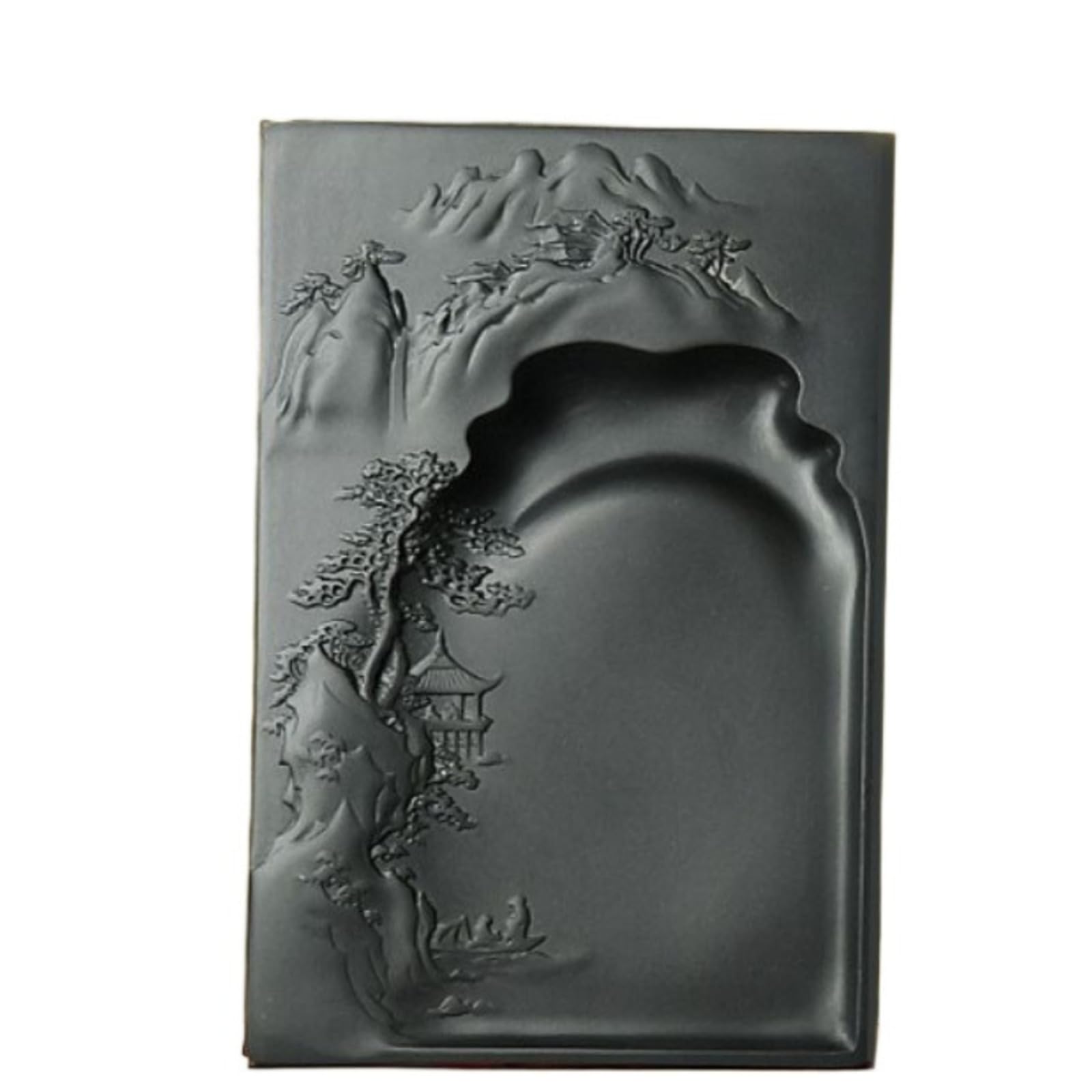 Pietra di inchiostro in stile cinese per principianti, 18 cm, decorazione in stile antico per calligrafia