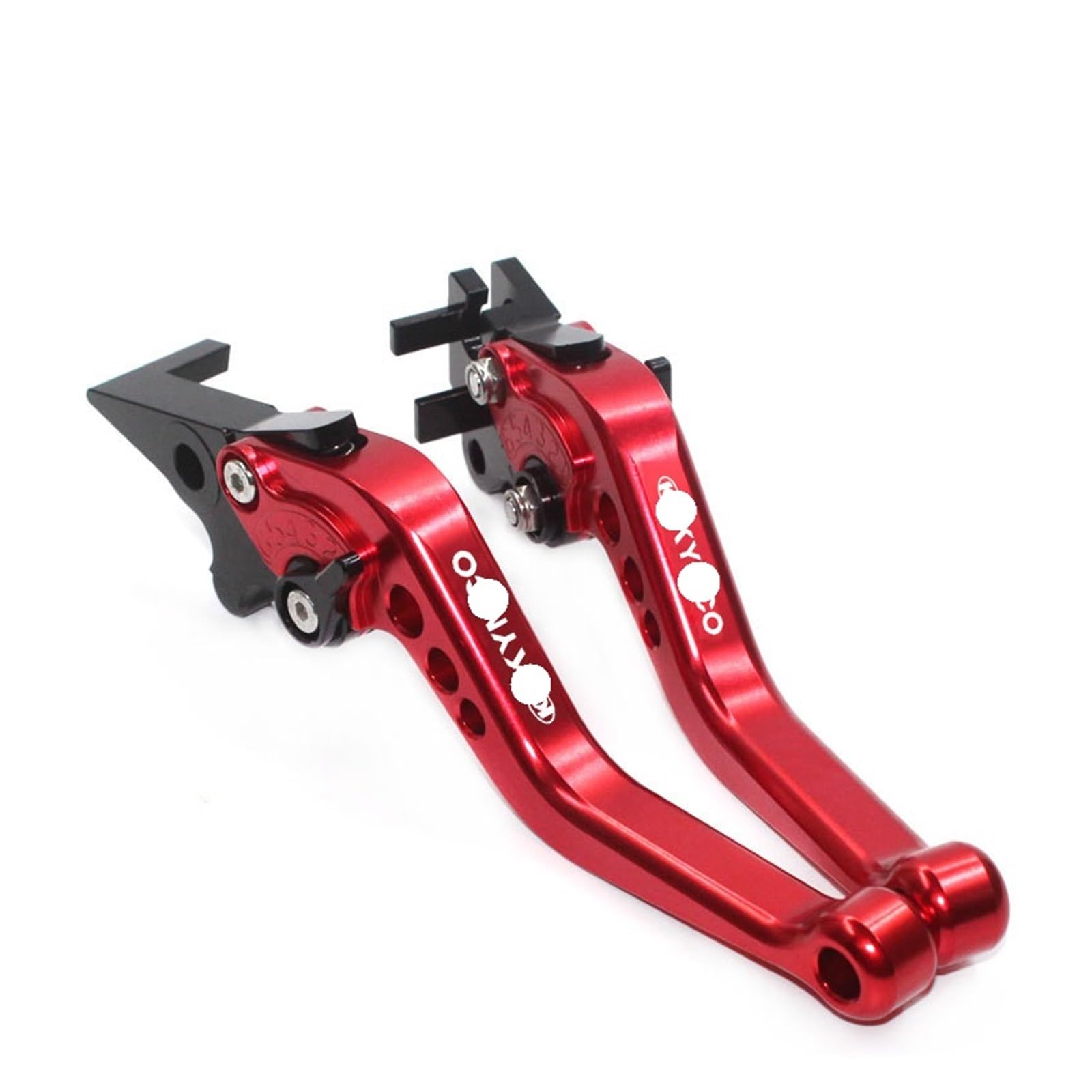 Ktebnwosd Red Motorcycle Accessories For Kymco Xciting 250 300 500 400 Downtown 125/200/300/350 Adjustable Brake Handle Clutch Levers Brake Clutchs Levers