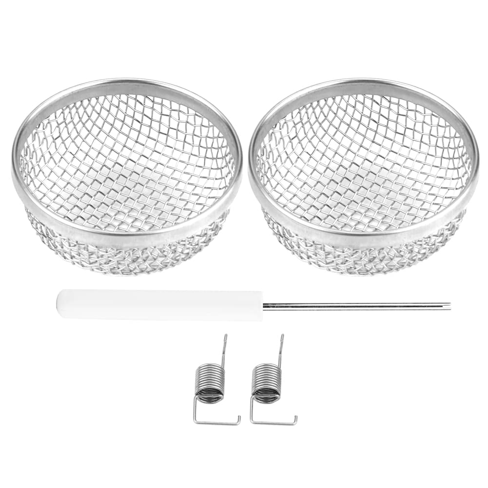 Furnace Screen Cover for Camper Trailer RV 2 Pack Stainless Steel Vent Bug Screen with Spring Fasteners Fits Most Standard Vents