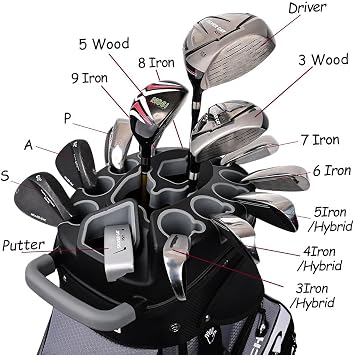 ASK ECHO T-Lock Golf Cart Bag, Quiet 14-Way Full-Length Divider