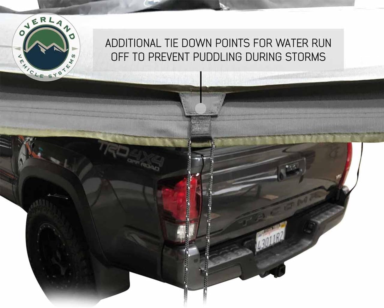 Nomadic OVS Awning 270 Passenger Side - Dark Gray Cover with Black Cover Universal