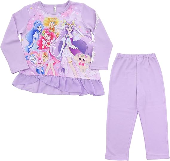 Amazon ヒーリングっどプリキュア パジャマ 変身光るパジャマ キュアアース 257 1cm ラベンダー B パジャマ 通販