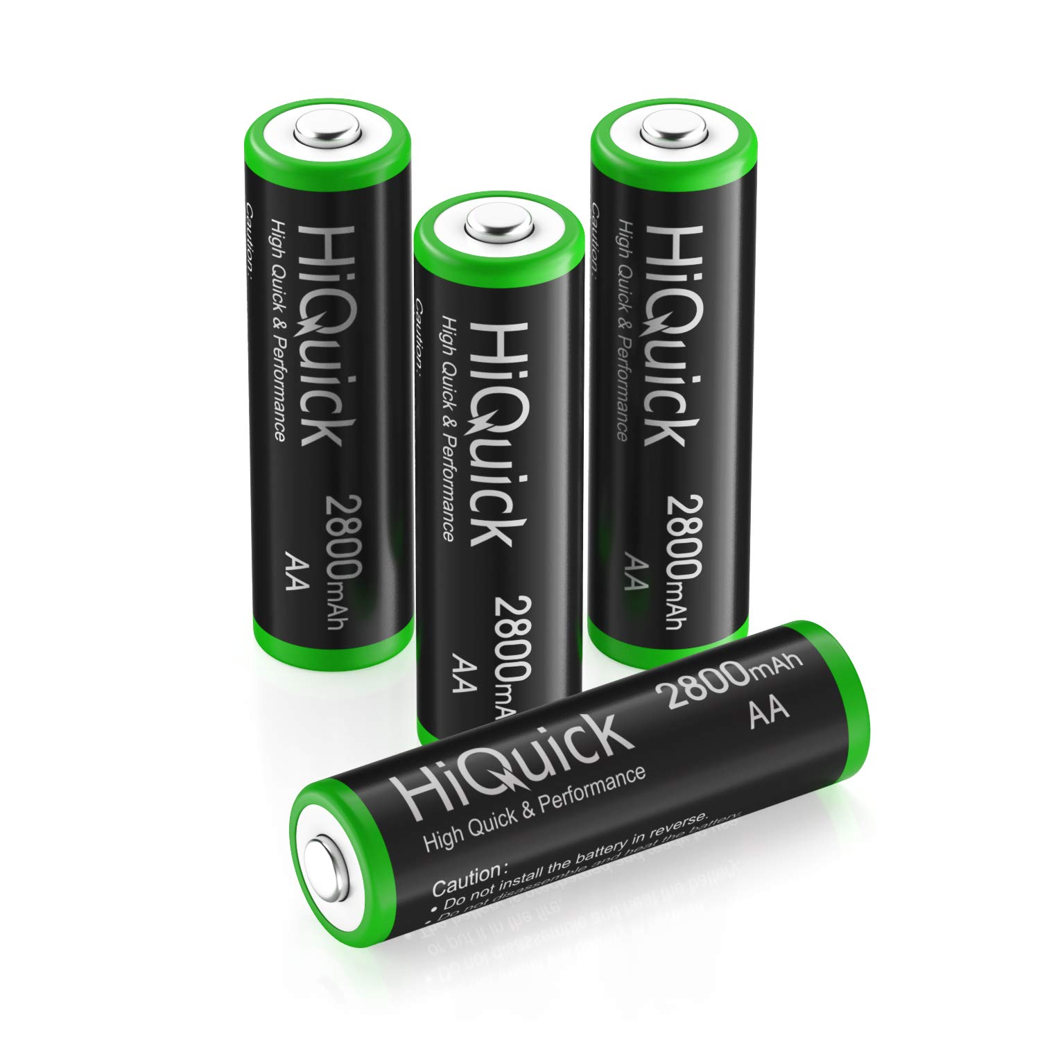 HiQuickAA Rechargeable batteries 2800mAh - High Capacity Performance 4 Counts Rechargeable AA Battery