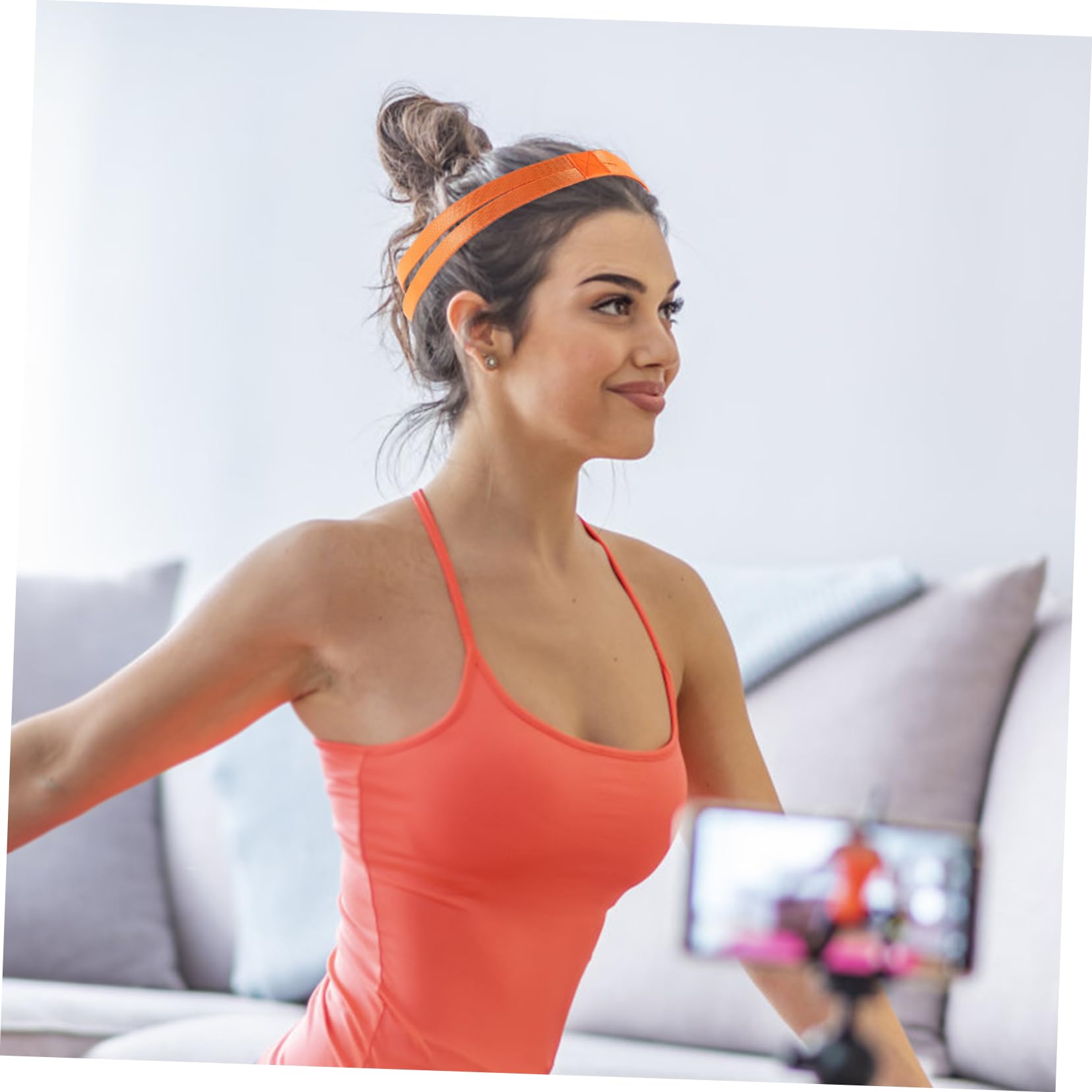 ibasenice Teiliges Yoga Stirnband rutschfeste Sport Haarbänder Bunten Farben Für Damen Und Herren Atmungsaktive Und Elastische Fitness Stirnbänder Für Workout Und Stücke * 2