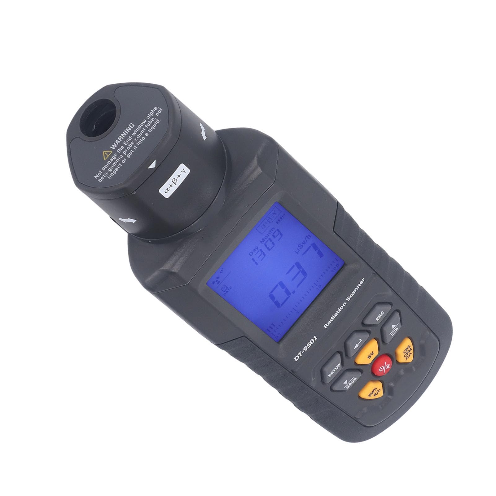 FTVOGUE Nuklearer Strahlungsdetektor mit Geigerzählerröhre, Digitaler Strahlungsmonitor für die -Beta-Gamma-Röntgenerkennung, LCD-Display, Bluetooth-Datenprotokollierung für den Heimgebrauch Im Labor