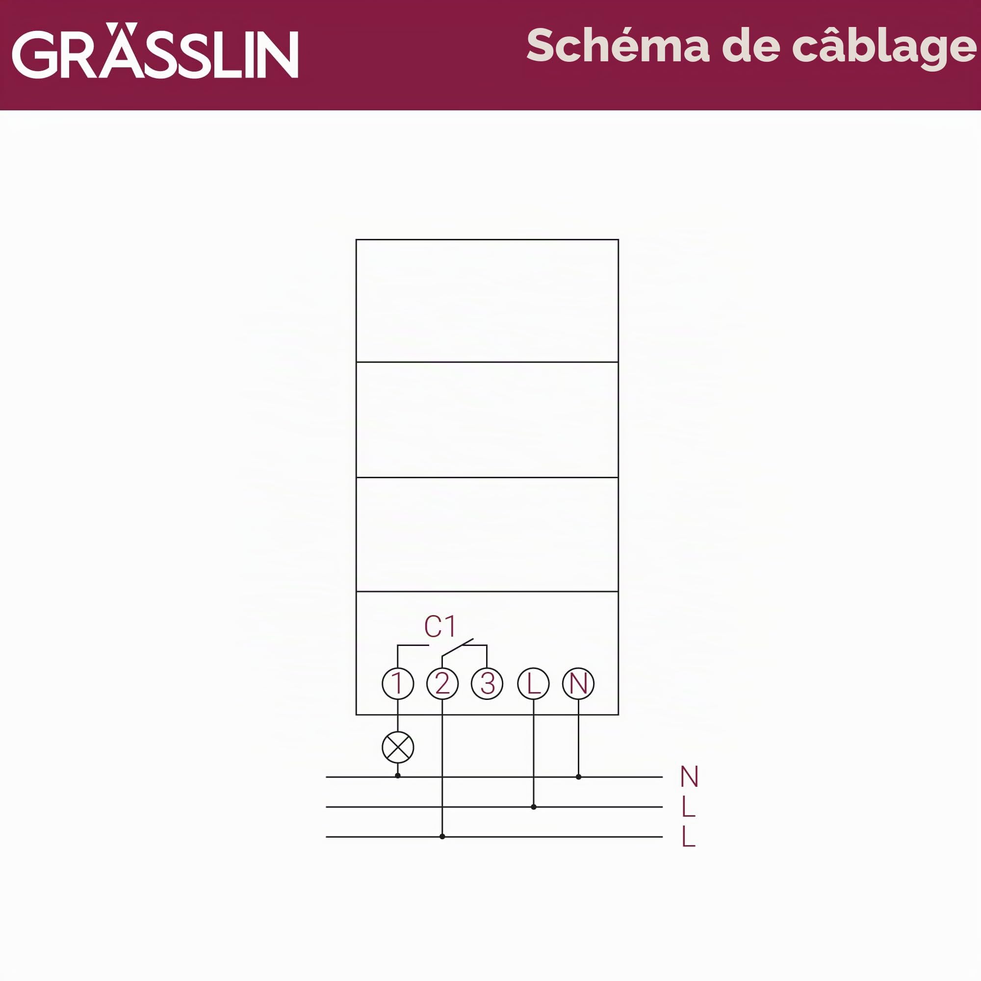 01.28.0001.1 talento 111- Horloge de Distribution analogique avec Programme journalier I 3TE I 1 Canal I Montage sur Rail DIN I avec bornes à fiches I LED jusqu'à 180W