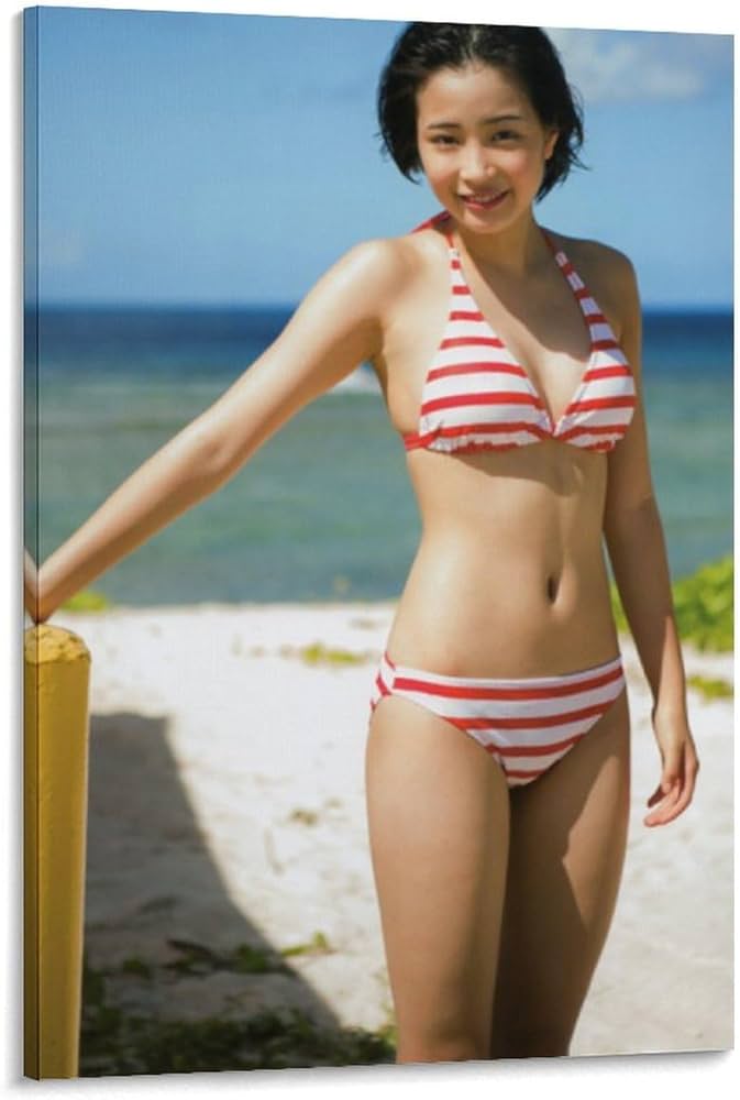 Amazon.co.jp: 広瀬すず 水着ポスター キャンバス ポスター 印刷 壁