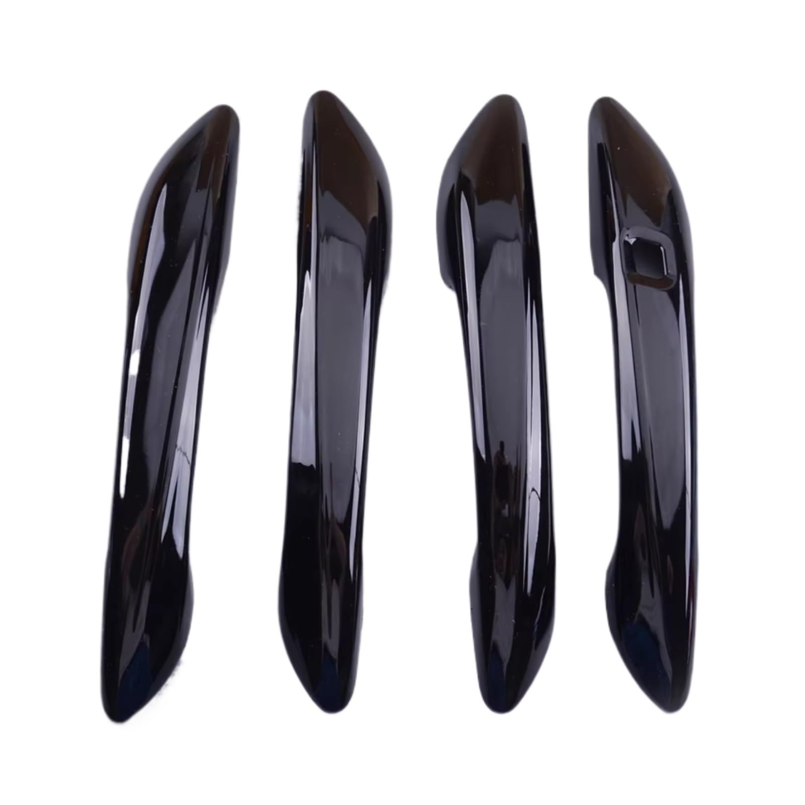 JJRFVBGT Door Handle Trim Compatible with Hyundai for Elantra 2021 2022 ABS Glossy Black Front Rear Left Right Set Car Exterior Door Handle Cover