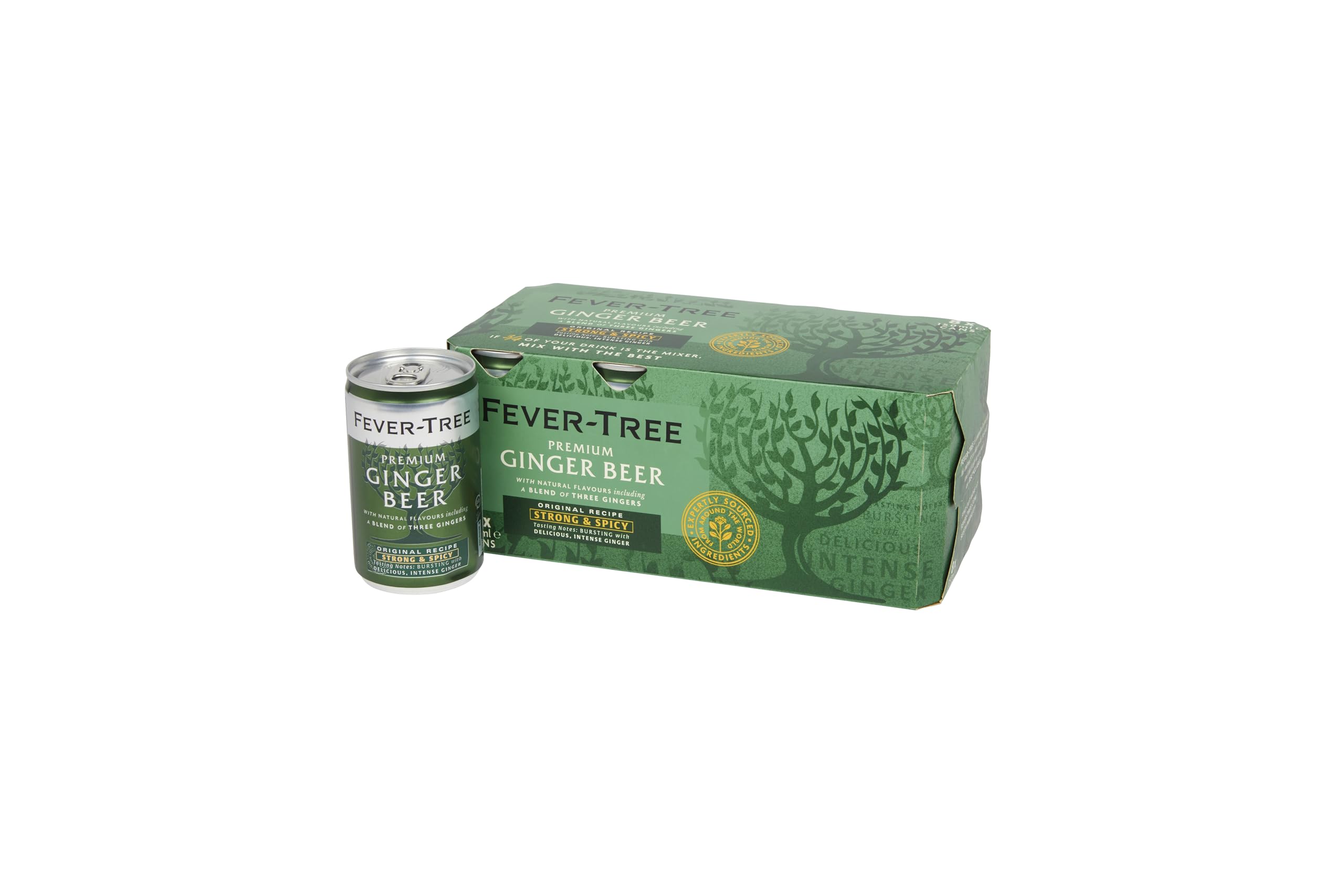 FEVER-TREE 3 Packs de 8 canettes de 150 ml -Premium Ginger Beer